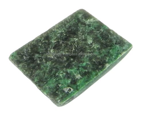 Raw Natural Green Jasper Gemstone Maw Sit-Sit 550gms Rectangle Cab 19x25mm for Jewelry