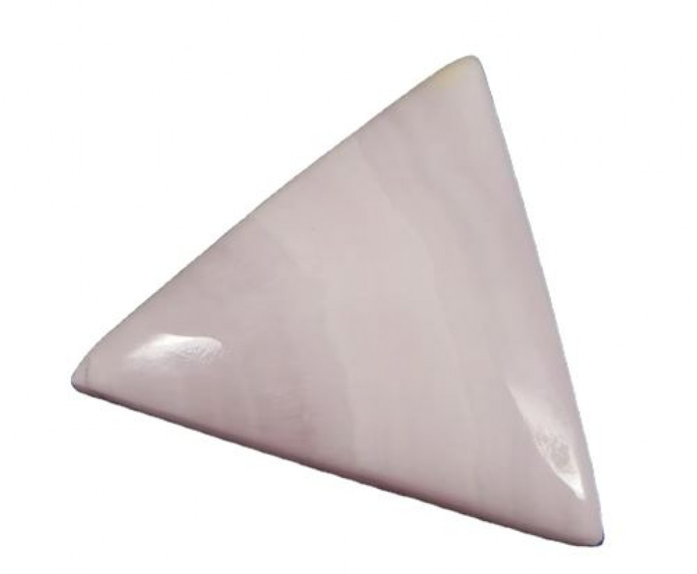 Image of Natural Pink Aragonite 24mm Triangle Cabochon 4.10 gms Loose Gemstone For Making Jewelry