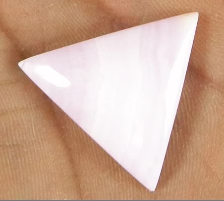 Natural Pink Aragonite 24mm Triangle Cabochon 410 gms Loose Gemstone For Making Jewelry