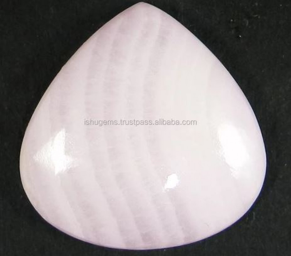 Image of Natural Pink Aragonite Heart Cabochon 24 mm Loose Gemstone for Jewelry IG0695