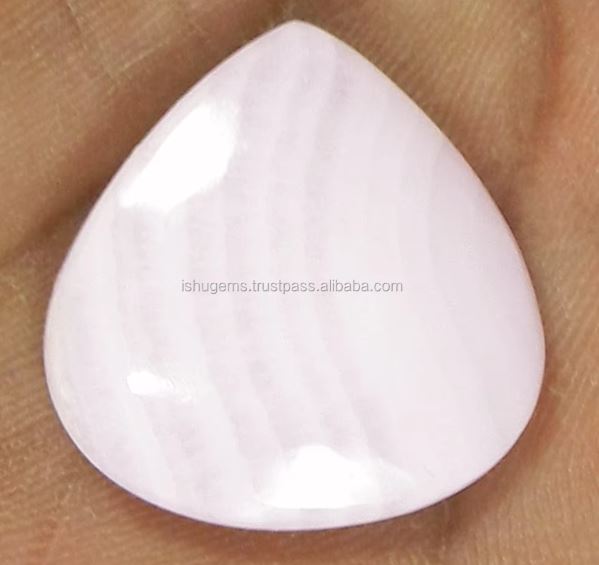 Natural Pink Aragonite Heart Cabochon 24 mm Loose Gemstone for Jewelry IG0695