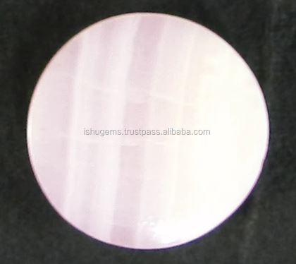 Natural Pink Aragonite 180 gms Round Cabochon 14mm Gemstone for Jewelry IG0697