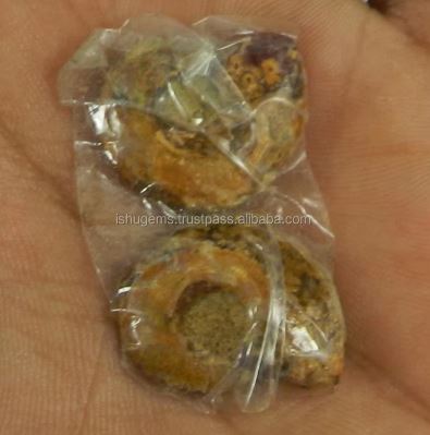 Hot Sale Natural Ammonite 380 Gms 1 Pair 21x20mm Loose Gemstone For Jewelry Making
