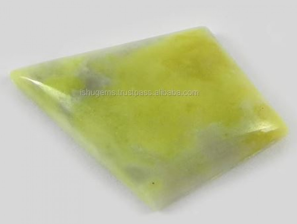 Image of Natural Serpentine 22x29mm Fancy kite Cabochon 3.45 gms Gemstone For Jewelry IG0713