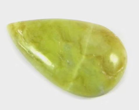 275 gms Natural Serpentine 27x20mm Pear Cabochon Gemstone For Jewelry IG0715