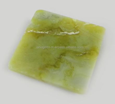 Exclusive  240 gms Natural Serpentine 17mm Square Cab gemstone for jewellery IG0717