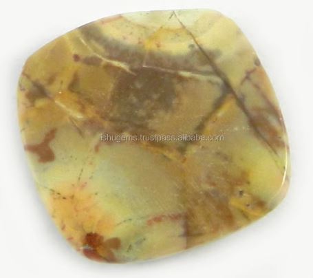 219 gms Natural Red Creek Jasper 18mm Cushion Cabochon Gemstone For Jewelry IG0720