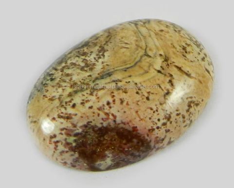 410 gms Picture Jasper 18x26mm Oval Cabochon Loose Gemstone For Jewelry IG0722