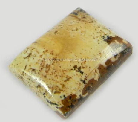 Natural Picture jasper 15x19mm Rectangle Cabochon 320 gms Gemstone For Jewelry IG0724