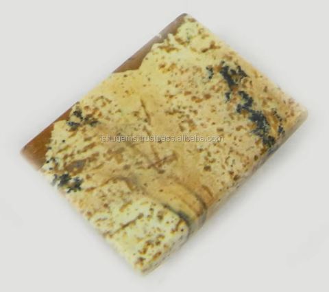 Natural Picture jasper 15x19mm Rectangle Cabochon 320 gms Gemstone For Jewelry IG0724