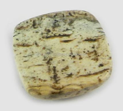 Best Quality Picture Jasper 16x16mm Cushion Cabochon 250 gms Gemstone for Jewelry
