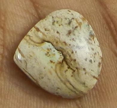 Natural Picture Jasper 16mm Heart Cabochon 170 gms Loose Gemstone For Jewelry