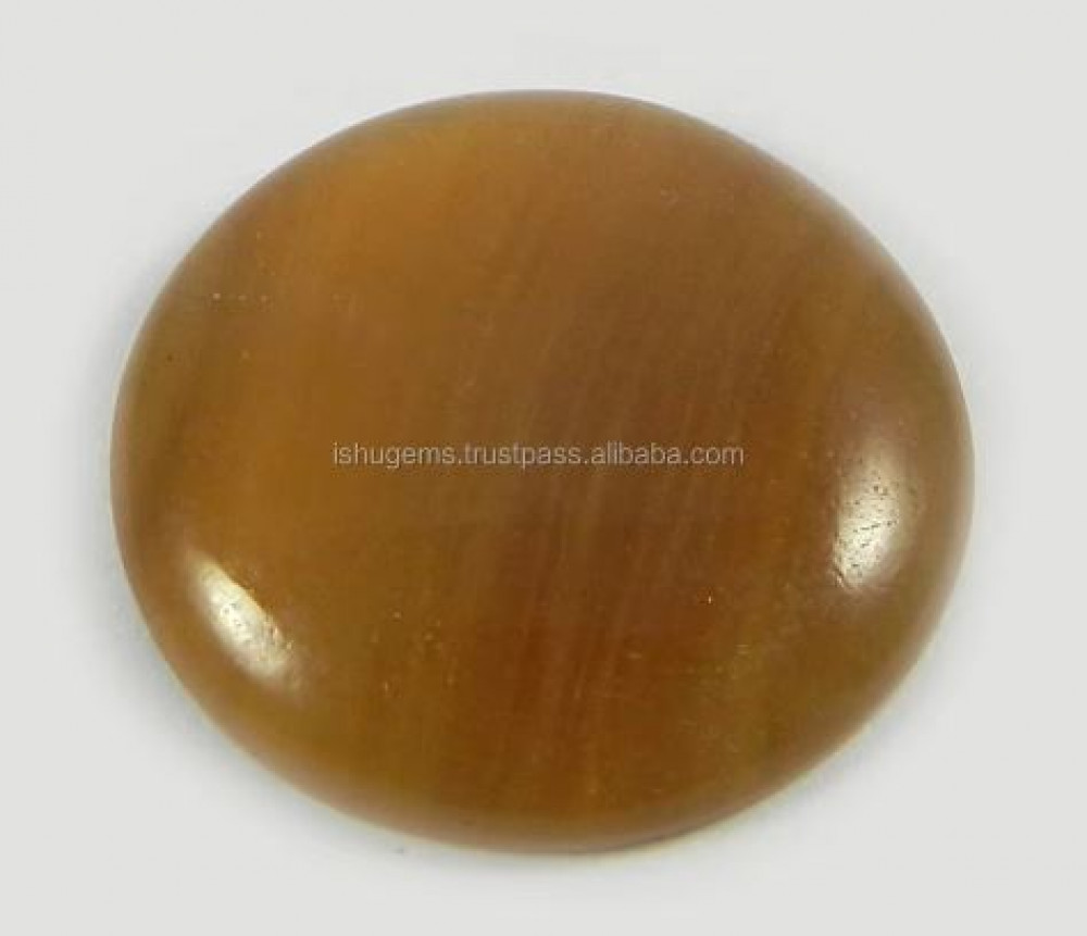 Image of Ishu Gems 3.40g Natural Honey Aragonite 21mm Round Brilliant Cut Gemstone for Jewelry in IG0729