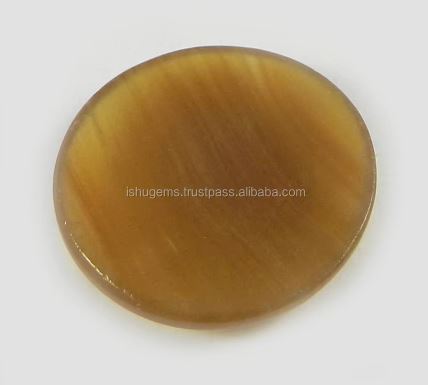 Ishu Gems 340g Natural Honey Aragonite 21mm Round Brilliant Cut Gemstone for Jewelry in IG0729