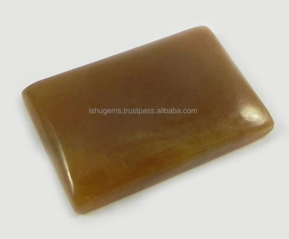 Image of Natural Honey Aragonite 5.10 gms Rectangle cab 17*26mm gemstone for jewelry IG0731