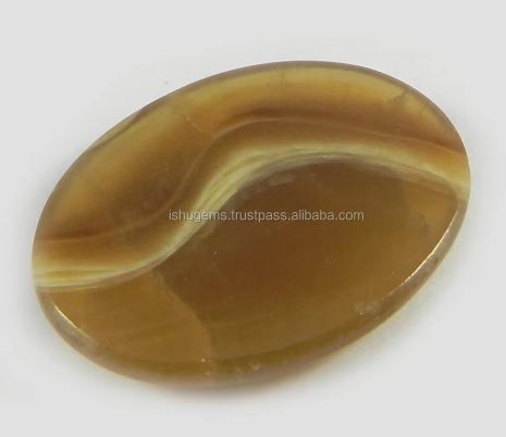 Natural Honey Aragonite 520 gms oval cabochon 2330mm gemstone for jewelry IG0732