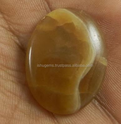 Natural Honey Aragonite 520 gms oval cabochon 2330mm gemstone for jewelry IG0732