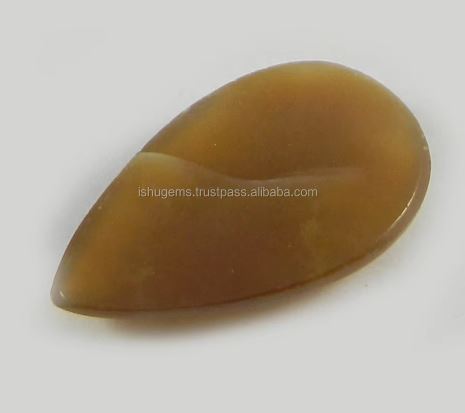 310 gms Natural Honey Aragonite 1626mm Pear Cabochon Loose Gemstone for jewelry
