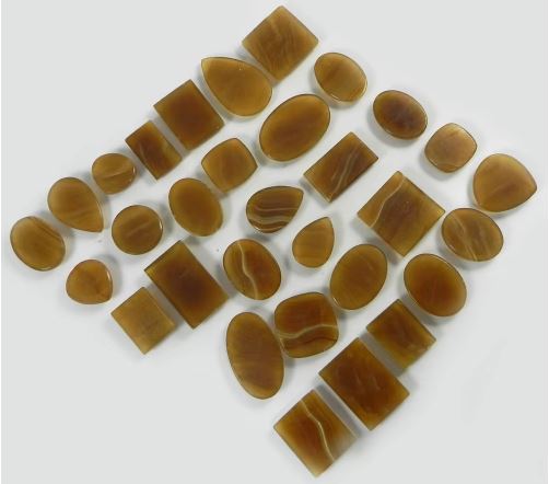 31 Pcs Natural Honey Aragonite 100 Gms Free Form Cabochon for Jewelry IG0737