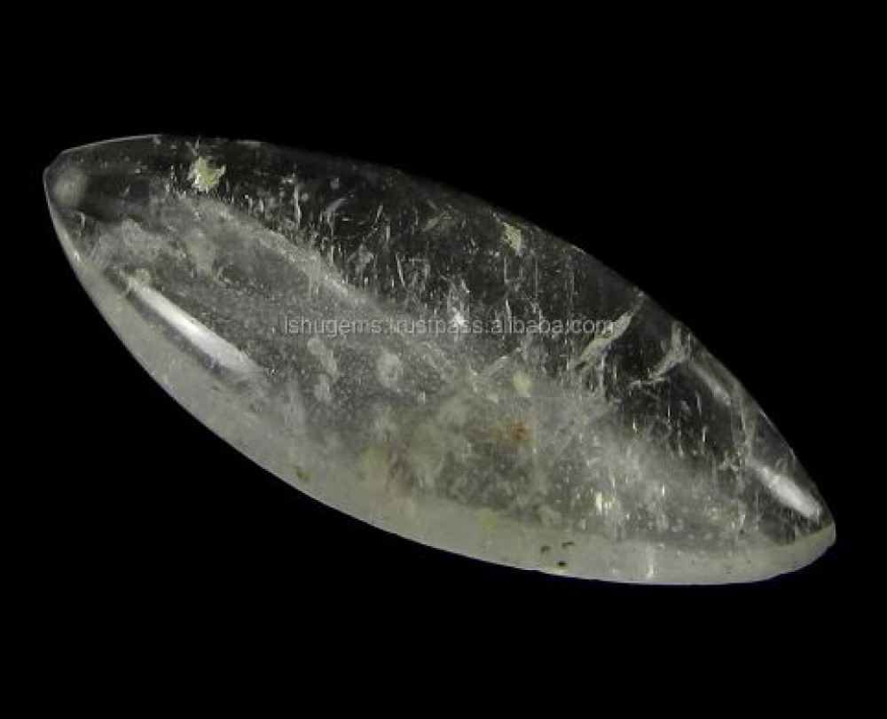 Image of Hot sale ! 6.10 gms Natural Crystal Quartz 18x42mm Marquise Cab gemstone for jewellery IG0742