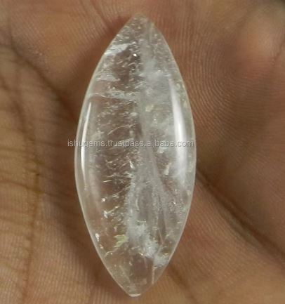 Hot sale  610 gms Natural Crystal Quartz 18x42mm Marquise Cab gemstone for jewellery IG0742