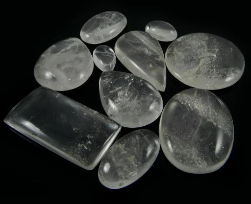 10 pcs  Natural Crystal quartz 100 gms Free form cab for Jewellery IG0743