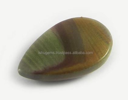 Natural American Picture Jasper 13x21mm Pear Cabochon Gemstone for Jewelry IG0750