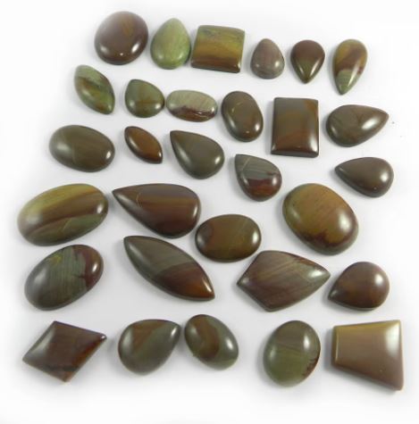30 pcs Natural American Picture Jasper 100 gms Free Form Cabochon for Jewelry IG0756