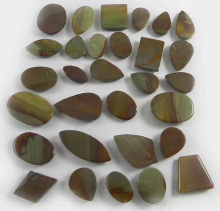 30 pcs Natural American Picture Jasper 100 gms Free Form Cabochon for Jewelry IG0756