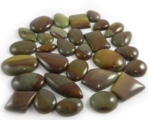 30 pcs Natural American Picture Jasper 100 gms Free Form Cabochon for Jewelry IG0756