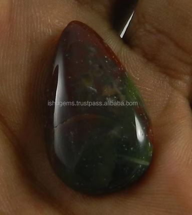 395 gms Blood Agate 18x28mm Pear Cabochon Loose Gemstone for Jewelry IG0772