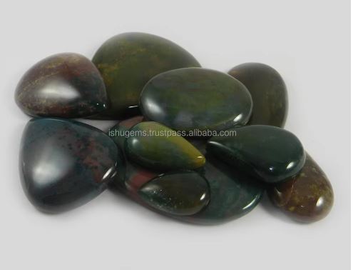 10pcs Natural Blood Agate 100gms Mixed Cab Loose Gemstones for Jewellery-Ishu Gems India IG0774