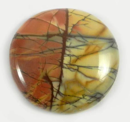 Best Quality 529 Gms Natural Red Creek Jasper 25mm Round Brilliant Cut Gemstone for Jewellery by Ishu Gems
