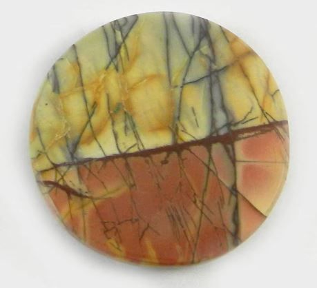 Best Quality 529 Gms Natural Red Creek Jasper 25mm Round Brilliant Cut Gemstone for Jewellery by Ishu Gems
