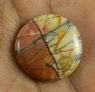 Best Quality 529 Gms Natural Red Creek Jasper 25mm Round Brilliant Cut Gemstone for Jewellery by Ishu Gems