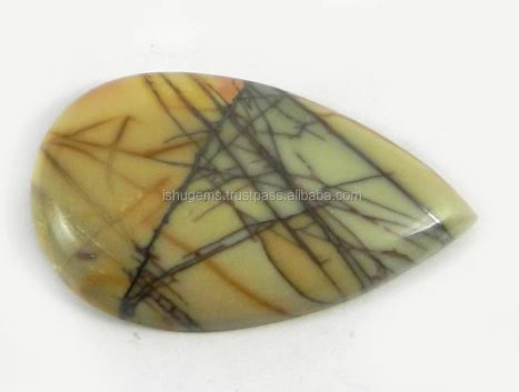 467 gms Natural Red Creek Jasper 19x32mm Pear Cab gemstone for jewellery IG0781