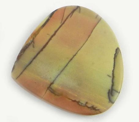 Natural Red Creek Jasper 22 mm Heart Cabochon Gemstone for Making Fashion Jewelry