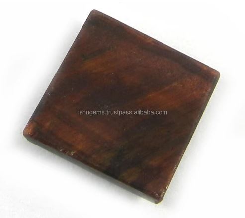 Best Stone Natural Iron Tiger Eye Jasper 15mm Square Cabochon 243 Gms Gemstone For Jewelry IG0787