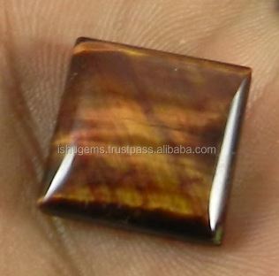 Best Stone Natural Iron Tiger Eye Jasper 15mm Square Cabochon 243 Gms Gemstone For Jewelry IG0787
