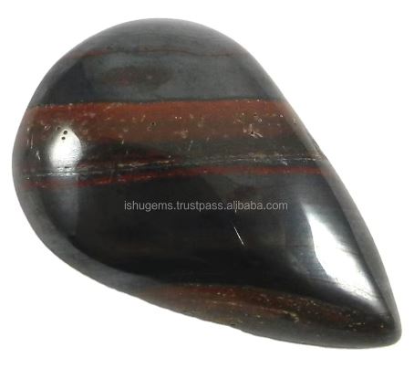Best Natural Iron Tiger Eye Jasper 20x32mm Pear Cabochon 814gms Gemstone for Jewelry IG0790