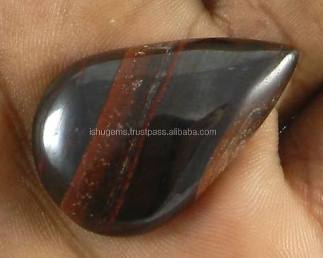 Best Natural Iron Tiger Eye Jasper 20x32mm Pear Cabochon 814gms Gemstone for Jewelry IG0790