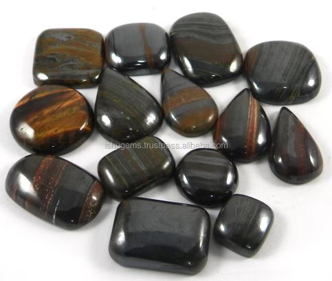 Natural Iron Tiger Eye 100 gm Freeform Cabochon 14 pcs Loose Gemstone For Jewelry