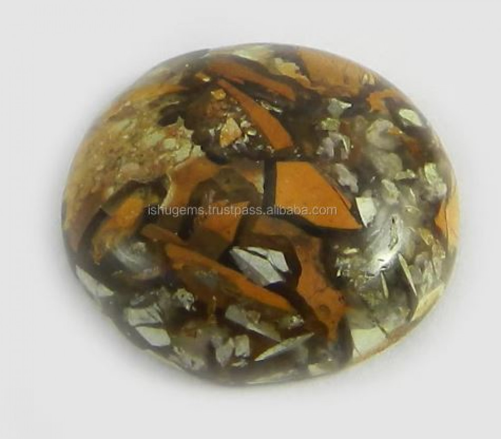 Image of Best Stone Natural Brecciated Mookaite Jasper 20mm Round Cab 3.15 gms gemstone for jewellery IG0827