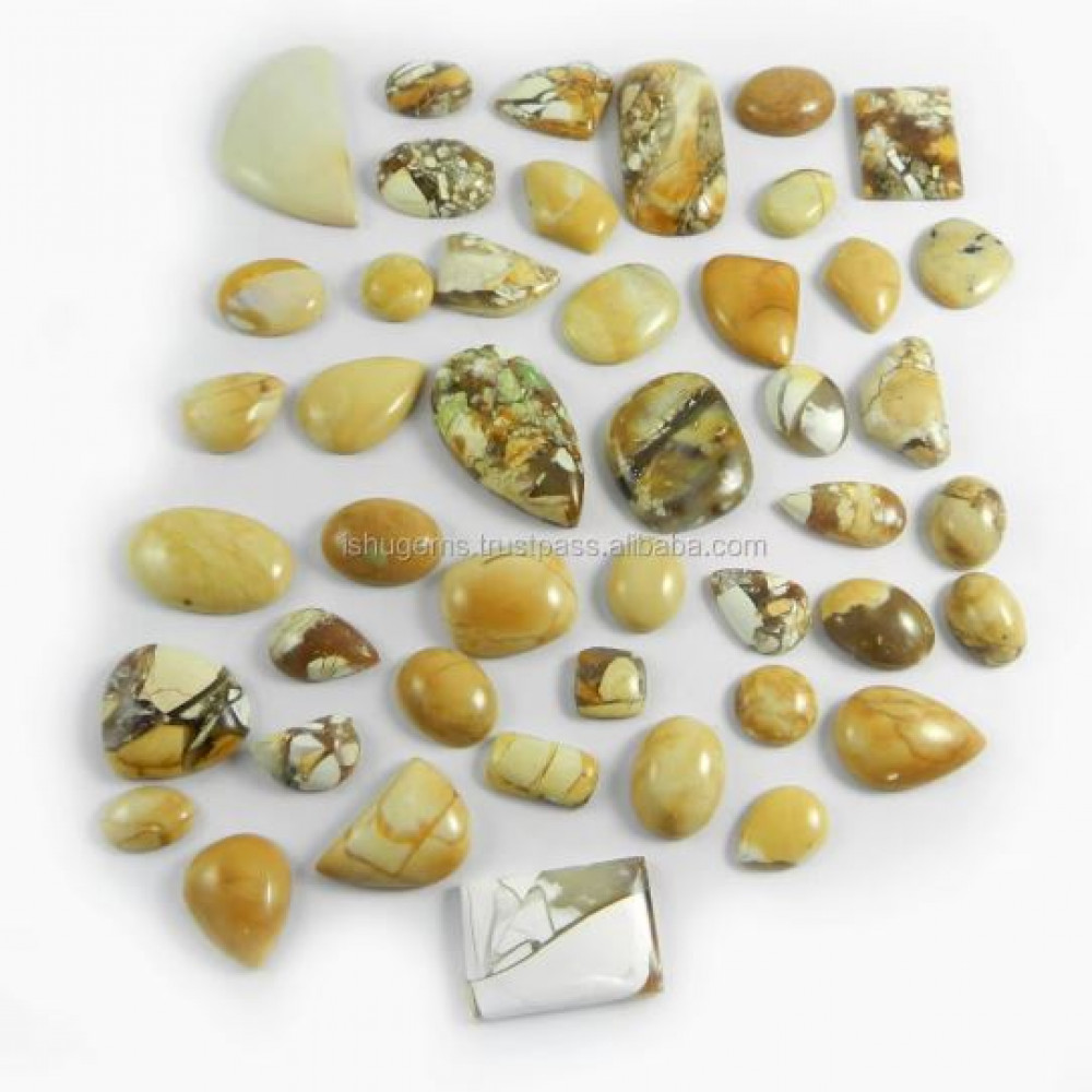 Image of 45 Pcs Natural Brecciated Mookaite Jasper 100 gms Free form Cabochon Loose Gemstone For Jewelry IG0829