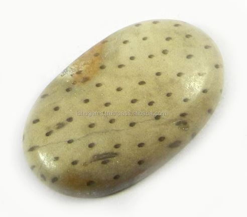 High Quality 335 gms Natural Palm Wood Jasper 26x16mm Oval Cabochon Gemstone for Jewelry IG0832