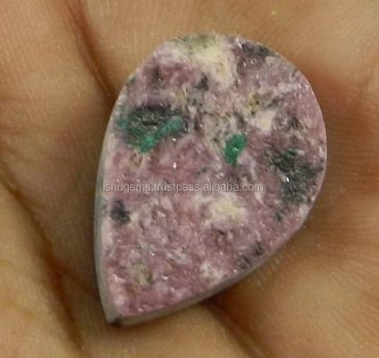 AA High Quality 310 Gms Natural Cobalt Calcite 16x22mm Pear Shape Natural Pink Druzy Loose Gemstone for Jewelry IG0834