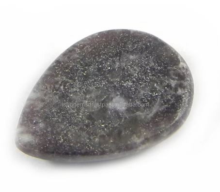 Indian Wholesaler Natural Lepidolite 21x16mm Pear Cabochon 272 Gms Loose Gemstone For Jewelry Making