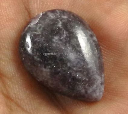 Indian Wholesaler Natural Lepidolite 21x16mm Pear Cabochon 272 Gms Loose Gemstone For Jewelry Making