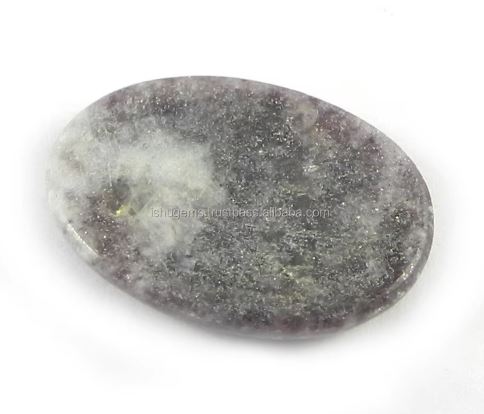 Natural 440 gms Lepidolite 18x26mm Oval Cabochon Loose Gemstone For Jewelry