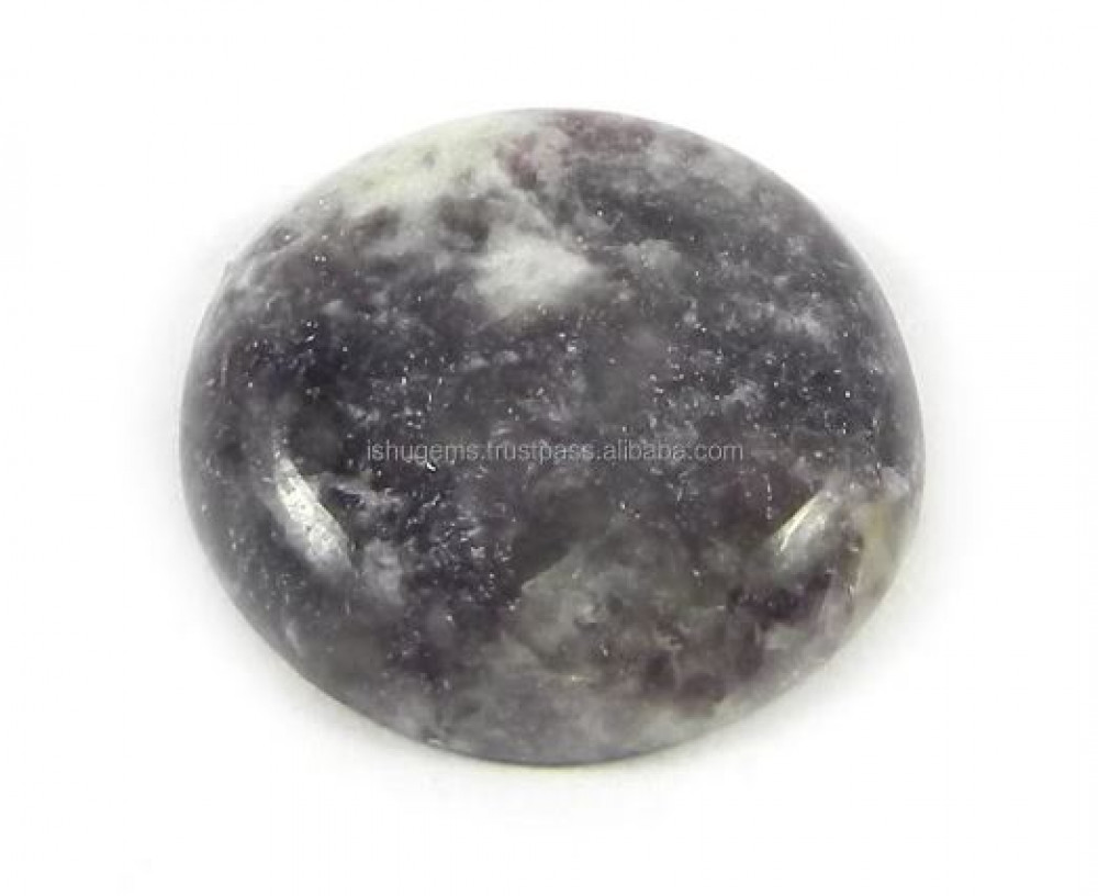 Image of Good Quality Natural Lepidolite  Round Cabochon 19mm Loose Gemstone For Jewelry Making